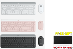 Logitech MK470 Slim Wireless Keyboard and Mouse Combo - Modern Compact Layout, Ultra Quiet, 2.4 GHz USB Receiver, Plug n' Play Connectivity, Compatible with Windows - Zapcart Technology Qatar
