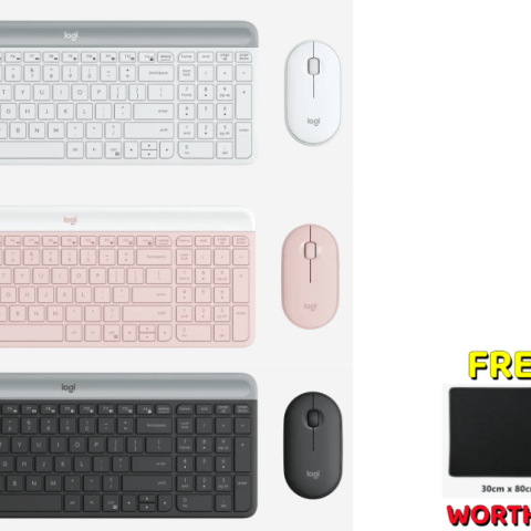 Logitech MK470 Slim Wireless Keyboard and Mouse Combo - Modern Compact Layout, Ultra Quiet, 2.4 GHz USB Receiver, Plug n' Play Connectivity, Compatible with Windows - Zapcart Technology Qatar