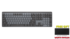 Logitech MX Mechanical Wireless Illuminated Performance Keyboard, Clicky Switches, Backlit Keys, Bluetooth, USB-C, macOS, Windows, Linux, iOS, Android, Metal - Zapcart Technology Qatar