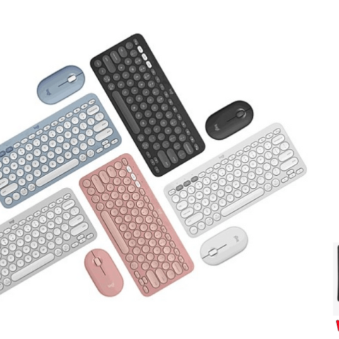LOGITECH PEBBLE 2 COMBO Slim, multi-device Bluetooth® keyboard and mouse with customizable keys and button. - Zapcart Technology Qatar