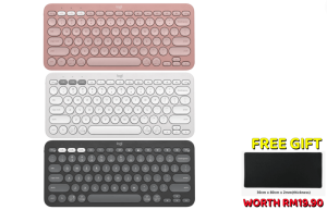 LOGITECH PEBBLE KEYS 2 K380S Slim, minimalist Bluetooth® keyboard with customizable keys. - Zapcart Technology Qatar