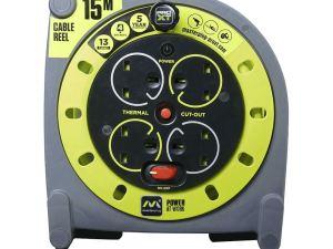 MASTERPLUG HMU15134SL-PX 15 Meter Case Reel, 4 Socket, GREEN - Zapcart Technology Qatar