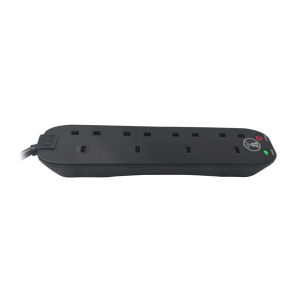 MASTERPLUG SRG42NB-MP 2 Meter Matt Black 4 Gang Surged Extension Lead - Zapcart Technology Qatar