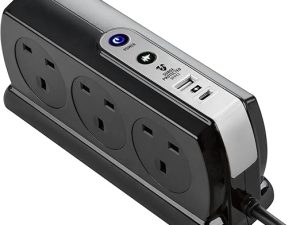 Masterplug SRGDSUAC2062PB 6 Sockets Surge Extension Lead with 20W USB A+C - Zapcart Technology Qatar
