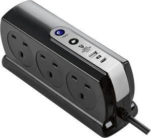 Masterplug SRGDSUAC2062PB 6 Sockets Surge Extension Lead with 20W USB A+C - Zapcart Technology Qatar