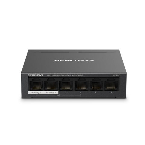 MERCUSYS MS106LP 6-Port 10/100Mbps Desktop Switch with 4-Port PoE+ - Zapcart Technology Qatar