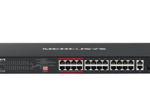 Mercusys MS126CP 24-Port 10/100 Mbps + 2-Port Gigabit Rackmount Switch with 24-Port PoE+ - Zapcart Technology Qatar