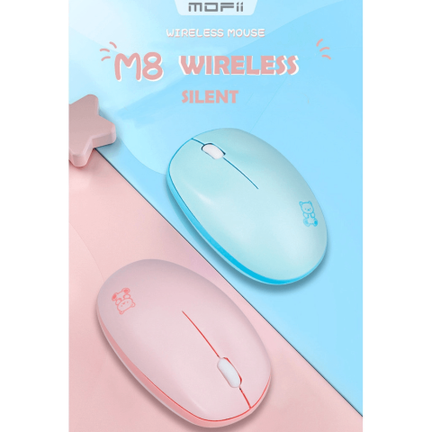 MOFII Geezer M8 Wireless Silent Handy Mouse USB Plug Cute Bear PC Laptop Office Table Gift Girl - Zapcart Technology Qatar
