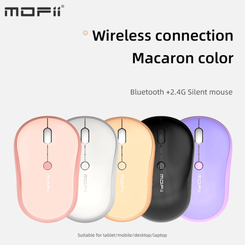 MOFII SM395AG / M5DM Dual Mode 2.4Ghz + Bluetooth 5.0 Wireless Mouse With Midsize Comfortable Design - Zapcart Technology Qatar