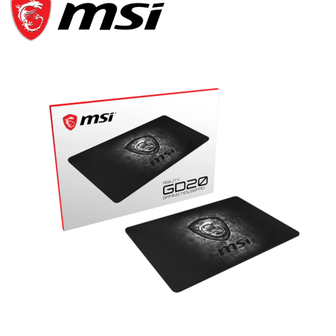 MSI Agility GD20 Premium Gaming Mouse Pad, Medium Size, Ultra Smooth Micro-Tex Textile Surface, Anti-Slip Natural Rubber Base, Extra Thick, Perfect for Laser and Optical Mice, 12.5” X 8.7” X 0.2” - Zapcart Technology Qatar