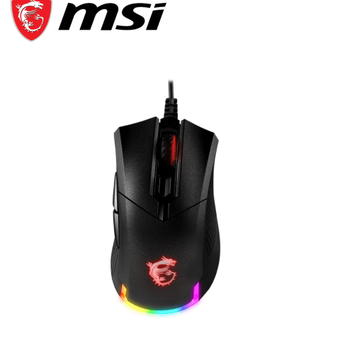 MSI Clutch GM50 Gaming Mouse, 7200 DPI, 20M Omron Switches, Optical Sensor, Ergonomic Design, RGB Mystic Light Compatible, PC/Mac - Zapcart Technology Qatar