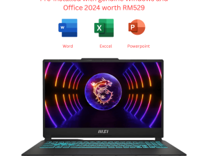 MSI Cyborg 15 A13VE-2215 15.6" FHD 144Hz Gaming Laptop Translucent Black (i5-13420H, 16GB D5, 512GB SSD, NV RTX4050 6GB, H&S, W11) - Zapcart Technology Qatar