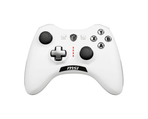 MSI FORCE GC20 V2 WHITE Wired PC Gamepad Controller - Interchangeable D-Pad Covers, Dual Vibration Motors, USB 2.0 - Wired - Zapcart Technology Qatar