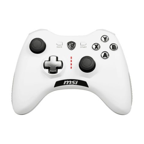 MSI FORCE GC20 V2 WHITE Wired PC Gamepad Controller - Interchangeable D-Pad Covers, Dual Vibration Motors, USB 2.0 - Wired - Zapcart Technology Qatar