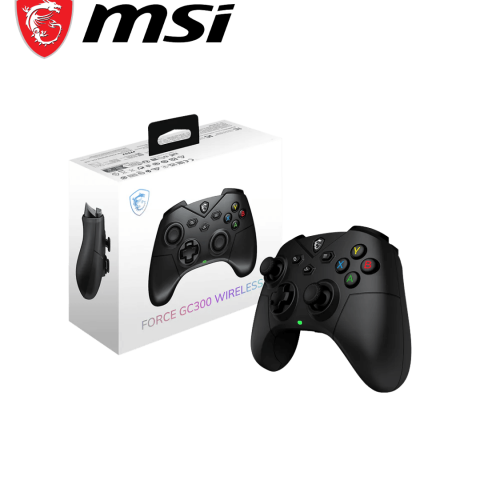 MSI FORCE GC300 WIRELESS Rechargeable Dual Vibration Gaming Controller for PC and Android - Zapcart Technology Qatar