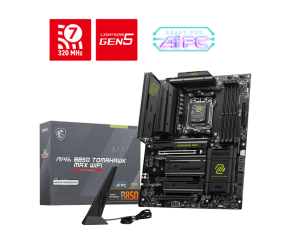 MSI MAG B850 TOMAHAWK MAX WIFI Motherboard, ATX - Supports AMD Ryzen 9000/8000 / 7000 Processors, AM5-80A SPS VRM, DDR5 Memory Boost 8400+ MT/s (OC), PCIe 5.0 x16, M.2 Gen5, Wi-Fi 7, 5G LAN - Zapcart Technology Qatar