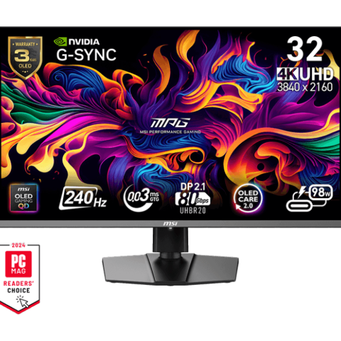 MSI MPG 322URX QD-OLED 31.5" Gaming Monitor (3840x2160 (UHD) QD-OLED, 240Hz refresh rate, 0.03ms(GtG)) - Zapcart Technology Qatar