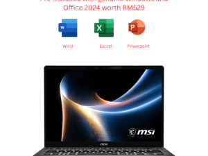 MSI Prestige 14 AI+ D3MG-064 14" FHD+ OLED Business and Productivity Laptop Copilot+ PC Platinum Gray (CU7-355, 32GB D5, 1TB PCIe, Intel Arc, H&S, W11) - Zapcart Technology Qatar