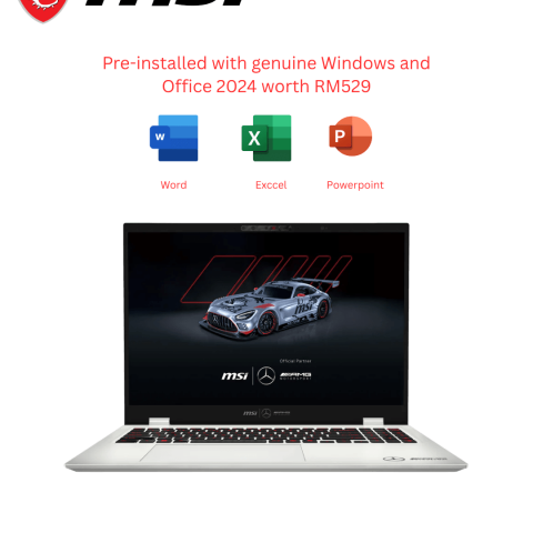 MSI Prestige 16 AI+ Mercedes-AMG B2VMG-200 16'' UHD+ OLED Urban Silver (Ultra 9 288V, 32GB, 2TB SSD, Intel Arc, W11, H&S) - Zapcart Technology Qatar