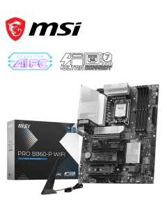 MSI PRO B860-P WIFI Motherboard, ATX - Supports Intel Core Ultra Processors (Series 2), LGA 1851-12 DRPS, DDR5 Memory Boost (8600+ MT/s OC), PCIe 5.0 x16 & 4.0 x16, M.2 Gen5, Wi-Fi 7, 5G LAN - Zapcart Technology Qatar