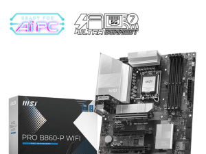 MSI PRO B860-P WIFI Motherboard, ATX - Supports Intel Core Ultra Processors (Series 2), LGA 1851-12 DRPS, DDR5 Memory Boost (8600+ MT/s OC), PCIe 5.0 x16 & 4.0 x16, M.2 Gen5, Wi-Fi 7, 5G LAN - Zapcart Technology Qatar