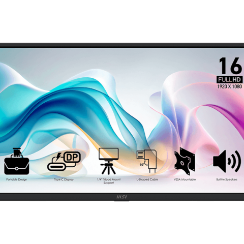 MSI PRO MP165 E6 15.6” FHD IPS Panel Portable Monitor - Zapcart Technology Qatar