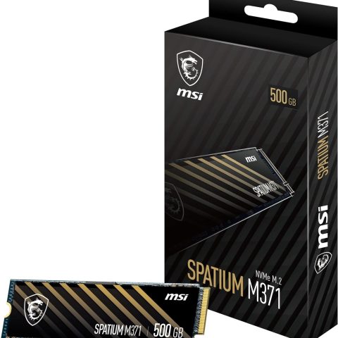 MSI SPATIUM M371 NVMe M.2 500GB - PCIe 3x4 NVMe M.2 Internal Solid State Drive, 2200MB/s Read & 1150MB/s Write, 3D NAND, Built-in Data Security, Center - 5 Year Warranty (110 TBW) - Zapcart Technology Qatar