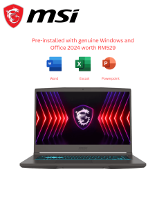 MSI Thin 15 B13VE-3216 15.6'' FHD Gaming Laptop Cosmos Gray (i5-13420H, 8GB, 512GB SSD, RTX4050 6GB, W11, HS) - Zapcart Technology Qatar