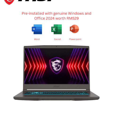 MSI Thin A15 B7VE-605 15.6'' FHD Gaming Laptop Cosmos Gray (Ryzen 5 7535HS, 8GB D5, 512GB SSD, RTX4050 6GB, W11) - Zapcart Technology Qatar