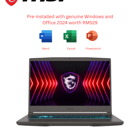 MSI Thin A15 B7VE-657 15.6" FHD 144Hz Cosmos Gray (R7-7735HS, 16GB D5, 512GB SSD, NV RTX4050 6GB, H&S, W11) - Zapcart Technology Qatar