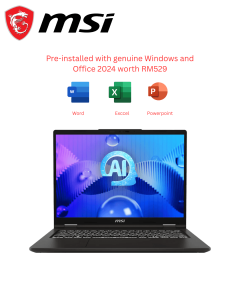 MSI Venture 14 AI A1MG-027 14" 2.8K OLED 120Hz Laptop Solid Gray (CU5 125H/16GB D5/512GB SSD/H&S 2024/W11) - Zapcart Technology Qatar
