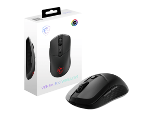 MSI VERSA 300 WIRELESS GAMING MOUSE (2.4 GHz Wireless, Bluetooth 5.3, USB 2.0, PixArt PAW3104DB Optical Sensor, Battery life up to 50 Hours) - Zapcart Technology Qatar