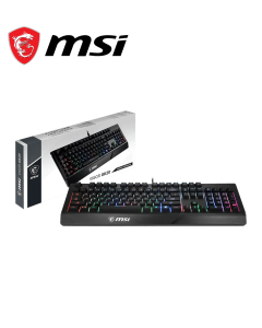 MSI Vigor GK20 US Backlit RGB Wired Dedicated Hotkeys Anti-Ghosting Water Resistant Gaming Keyboard Black - Zapcart Technology Qatar