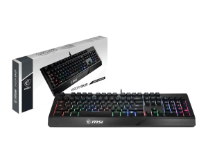 MSI Vigor GK20 US Backlit RGB Wired Dedicated Hotkeys Anti-Ghosting Water Resistant Gaming Keyboard Black - Zapcart Technology Qatar