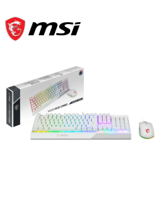 MSI Vigor GK30 Combo White, 6-Zone RGB GK30 Gaming Keyboard & GM11 Gaming Mouse, Water Repellent & Splash-Proof, 5000 DPI - Zapcart Technology Qatar