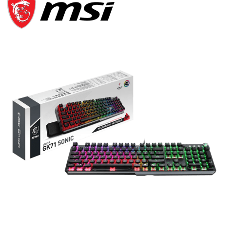 MSI Vigor GK71 Sonic US Mechanical RGB Gaming Keyboard with MSI Sonic Switches - Zapcart Technology Qatar