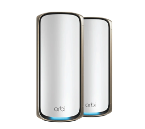 NETGEAR BE27000 Mesh WiFi System (RBE972S) Orbi Series Quad-Band WiFi 7 Mesh System 2 Pack | White Edition - Zapcart Technology Qatar