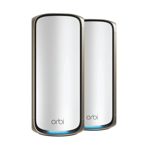 NETGEAR BE27000 Mesh WiFi System (RBE972S) Orbi Series Quad-Band WiFi 7 Mesh System 2 Pack | White Edition - Zapcart Technology Qatar