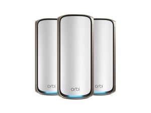 NETGEAR Netgear BE27000 Mesh WiFi System (RBE973S) Orbi Series Quad-Band WiFi 7 Mesh System 3 Pack | White Edition - Zapcart Technology Qatar