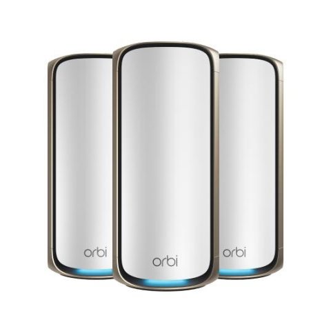 NETGEAR Netgear BE27000 Mesh WiFi System (RBE973S) Orbi Series Quad-Band WiFi 7 Mesh System 3 Pack | White Edition - Zapcart Technology Qatar