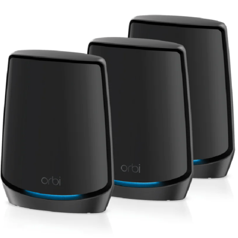 NETGEAR ORBI RBK863SB 6GBPS TRIBAND 3PC WIFI6 MESH SYSTEM (10GB PORT/1-YR ARMOR) - Zapcart Technology Qatar