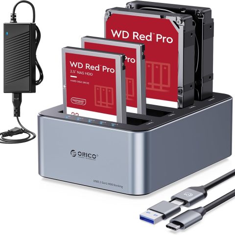 ORICO 6646C3-C 4-Bay USB 3.2 Gen 1 Aluminum Hard Drive Docking Station - Zapcart Technology Qatar