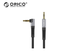 ORICO AXW 3.5MM AUDIO CABLE 1 STRAIGHT END AND 1 L SHAPE CONNECTOR MALE TO MALE 3M - Zapcart Technology Qatar
