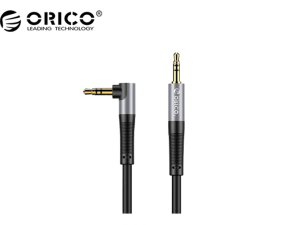 ORICO AXW 3.5MM AUDIO CABLE 1 STRAIGHT END AND 1 L SHAPE CONNECTOR MALE TO MALE 3M - Zapcart Technology Qatar