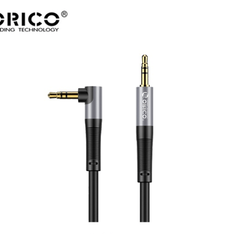 ORICO AXW 3.5MM AUDIO CABLE 1 STRAIGHT END AND 1 L SHAPE CONNECTOR MALE TO MALE 3M - Zapcart Technology Qatar
