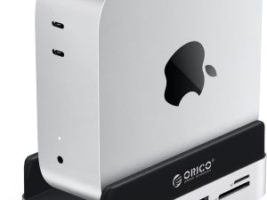 ORICO Minidock Desktop Stand for new Mac Mini 10 in 1 Aluminum Hub (M.2 SSD Enclosure, 10Gbps USB-C & USB-A, 4K HDMI, Gigabit Ethernet, SD/TF Card Readers) - Zapcart Technology Qatar