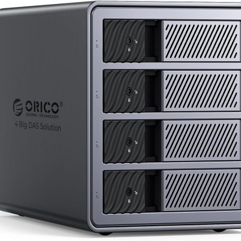ORICO RAID 9848RU3 Aluminum Hard Drive Enclosure for 4 Hard Drives, USB 3.0 to SATA - External Docking Station for 3.5" HDD up to 22TB, Supports RAID 0/1/5/10 - Zapcart Technology Qatar