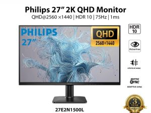 PHILIPS 27E2N1500L 27’’ 2K QHD IPS Monitor - Zapcart Technology Qatar