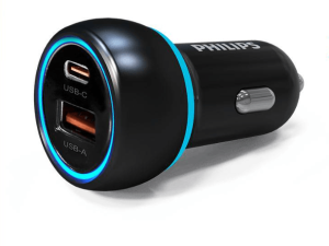 PHILIPS CAR CHARGER 38W 1C1A (BLACK) - Zapcart Technology Qatar