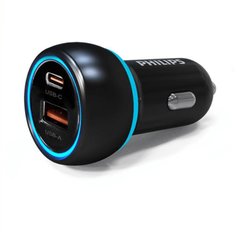 PHILIPS CAR CHARGER 38W 1C1A (BLACK) - Zapcart Technology Qatar
